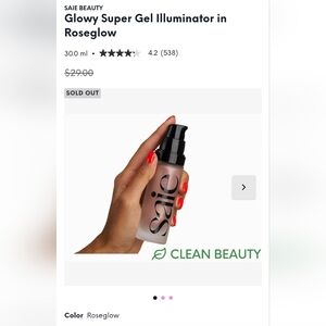Saie Glowy Super Gel Illuminator in Roseglow